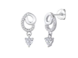 Pendientes plata caracol colgante