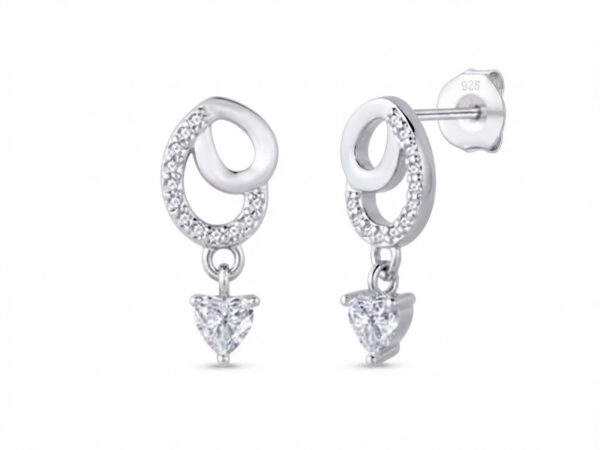 Pendientes plata caracol colgante