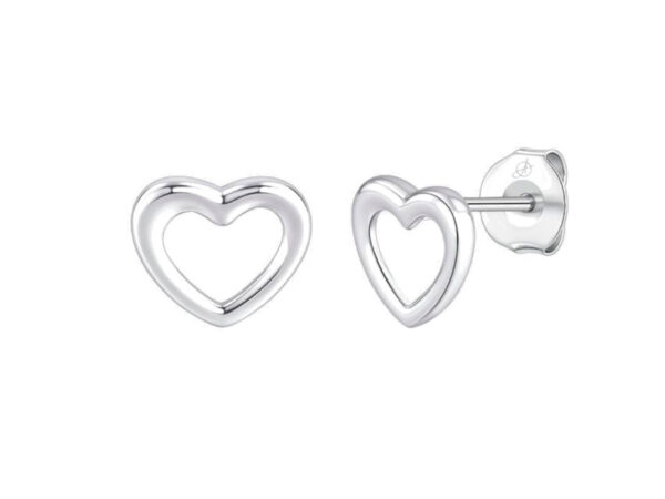 Pendientes plata corazon calado