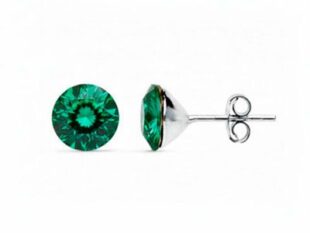 Pendientes Swarovski pequeños esmeralda