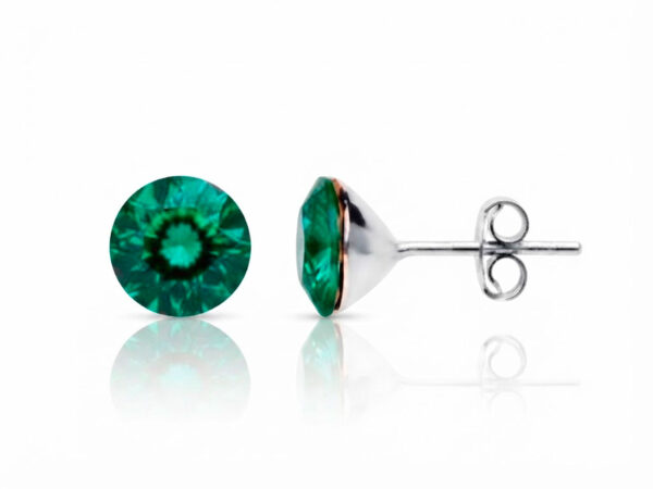 Pendientes Swarovski pequeños esmeralda