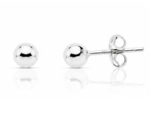 Pendientes plata bola 6