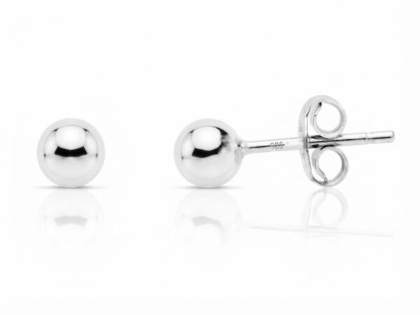 Pendientes plata bola 6