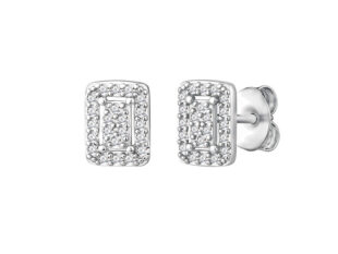 Pendientes plata cuadrado multicirconita