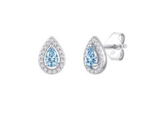 Pendientes gota clasica aguamarina