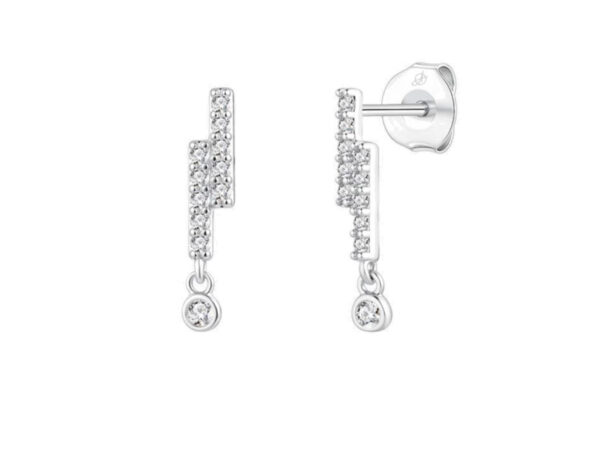 Pendientes plata carril circonita