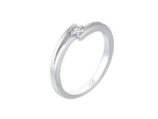 Anillo plata solitario circonita
