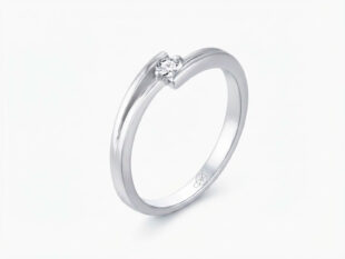Anillo plata solitario circonita
