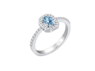 Anillo plata aguamarina circonitas