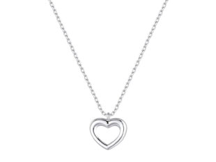 Gargantilla plata corazon calado