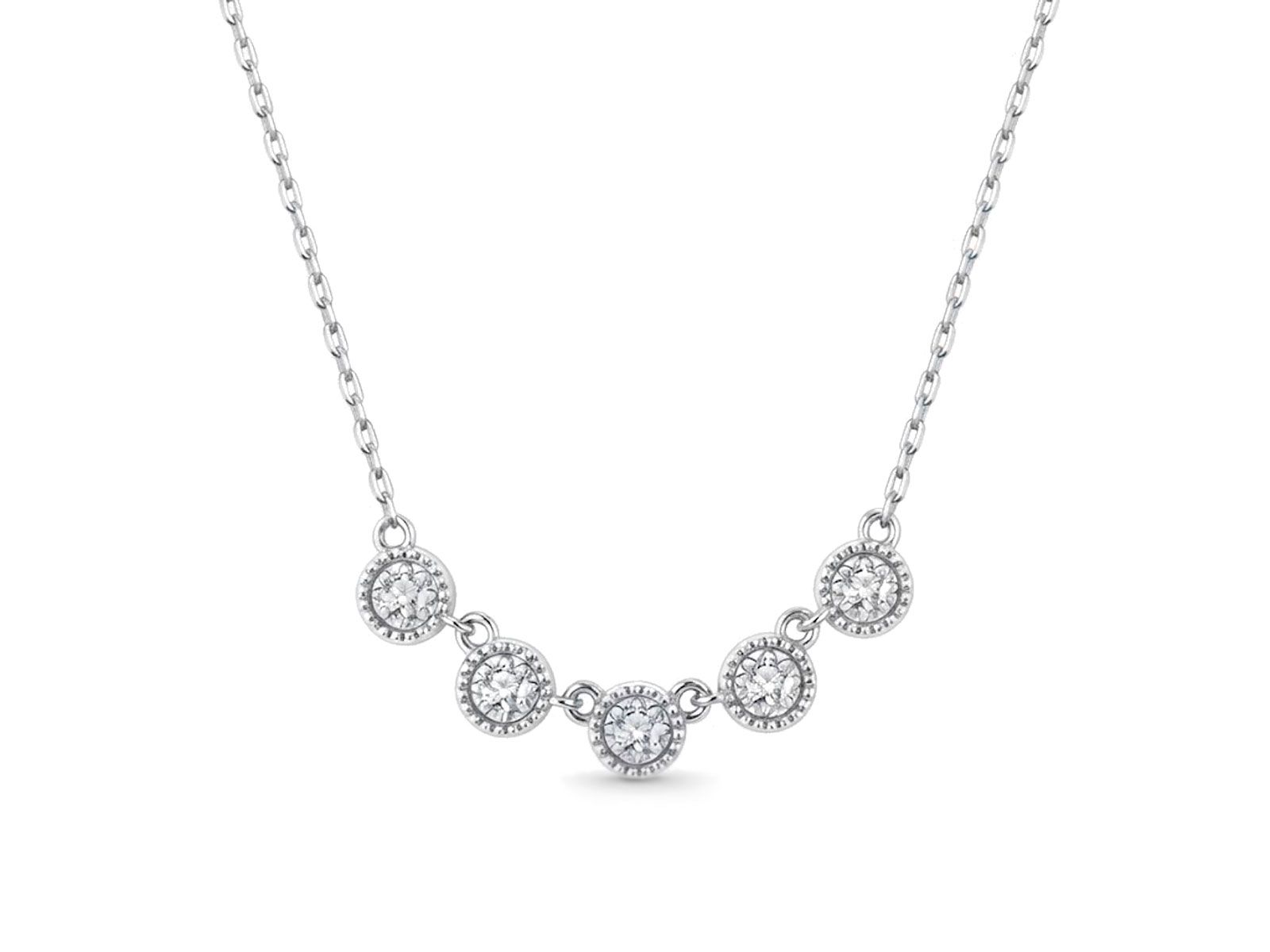 Gargantilla plata centros circonitas
