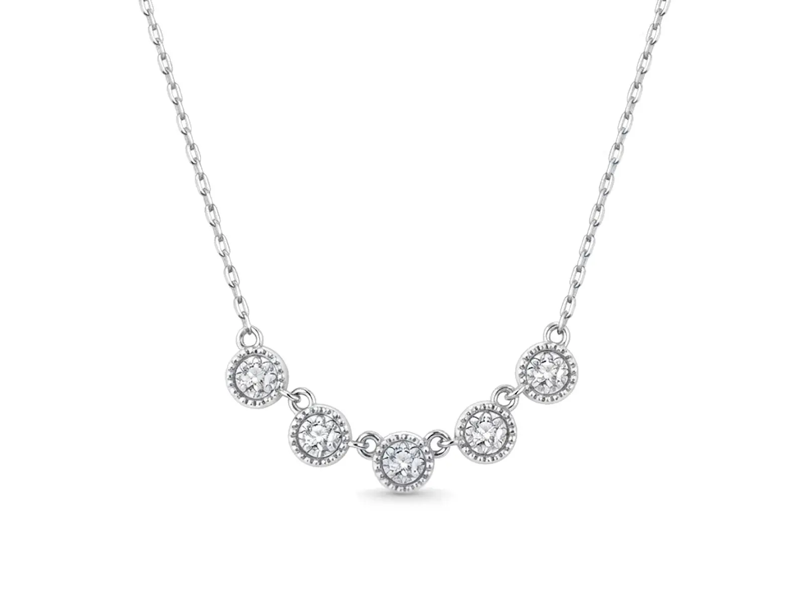 Gargantilla plata centros circonitas