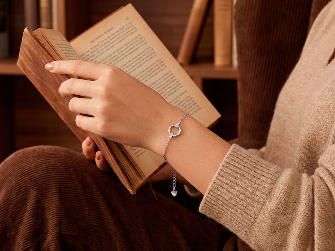 Pulsera de plata circulo calado detalles circonita