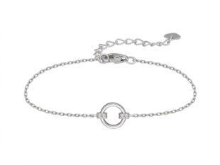 Pulsera plata circulo calado
