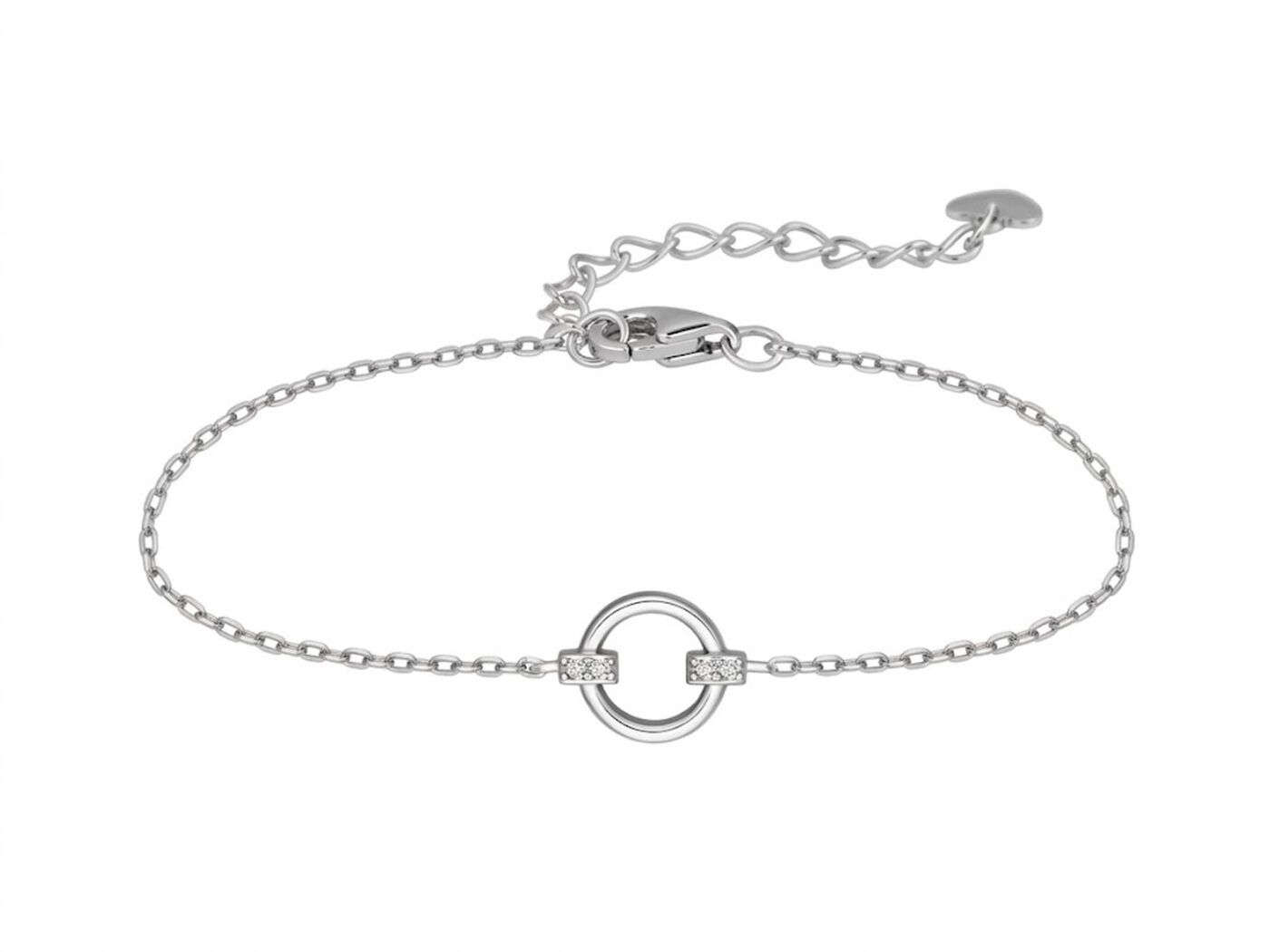 Pulsera plata circulo calado