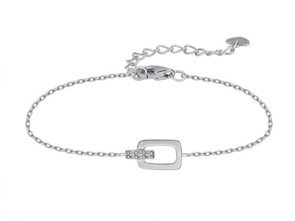 Pulsera plata rectangulo calado