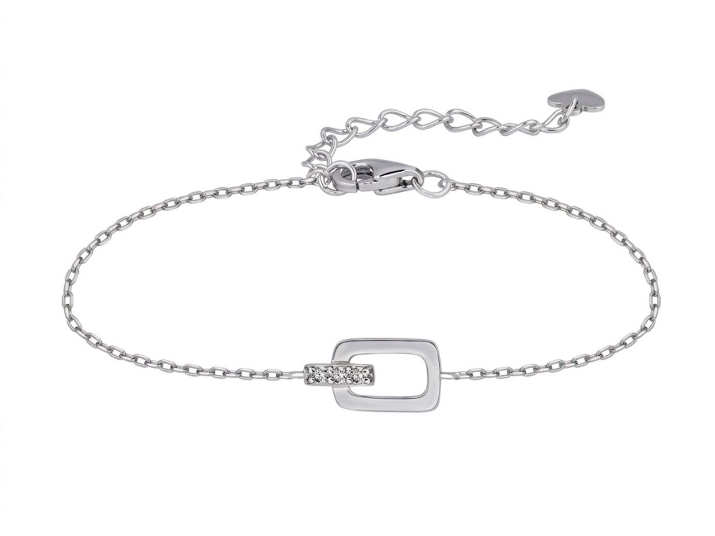Pulsera plata rectangulo calado