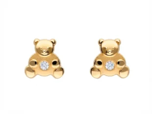 Pendientes dormilon oso circonita