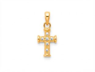 Cruz oro circonitas pequeña