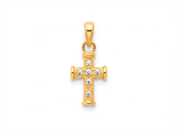 Cruz oro circonitas pequeña