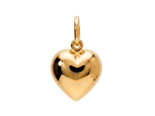 Colgante corazón oro abombado