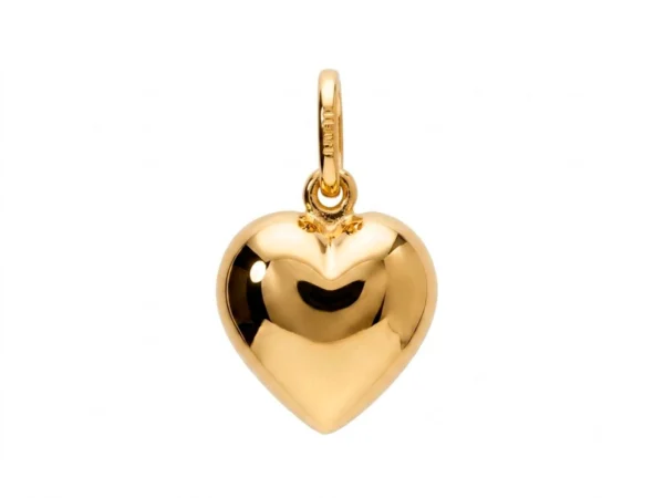 Colgante corazón oro abombado