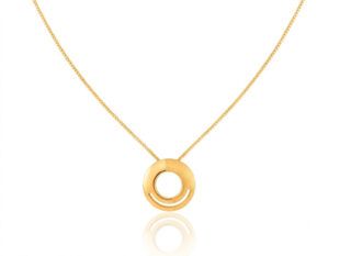 Cadena oro colgante redondo