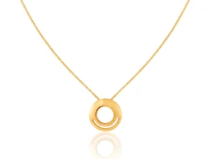 Cadena oro colgante redondo