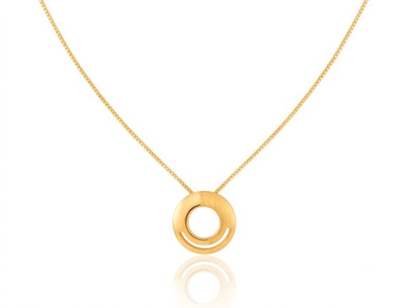 Cadena oro colgante redondo