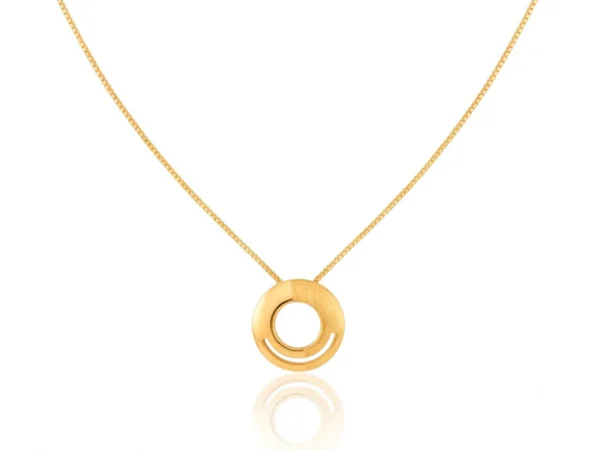 Cadena oro colgante redondo