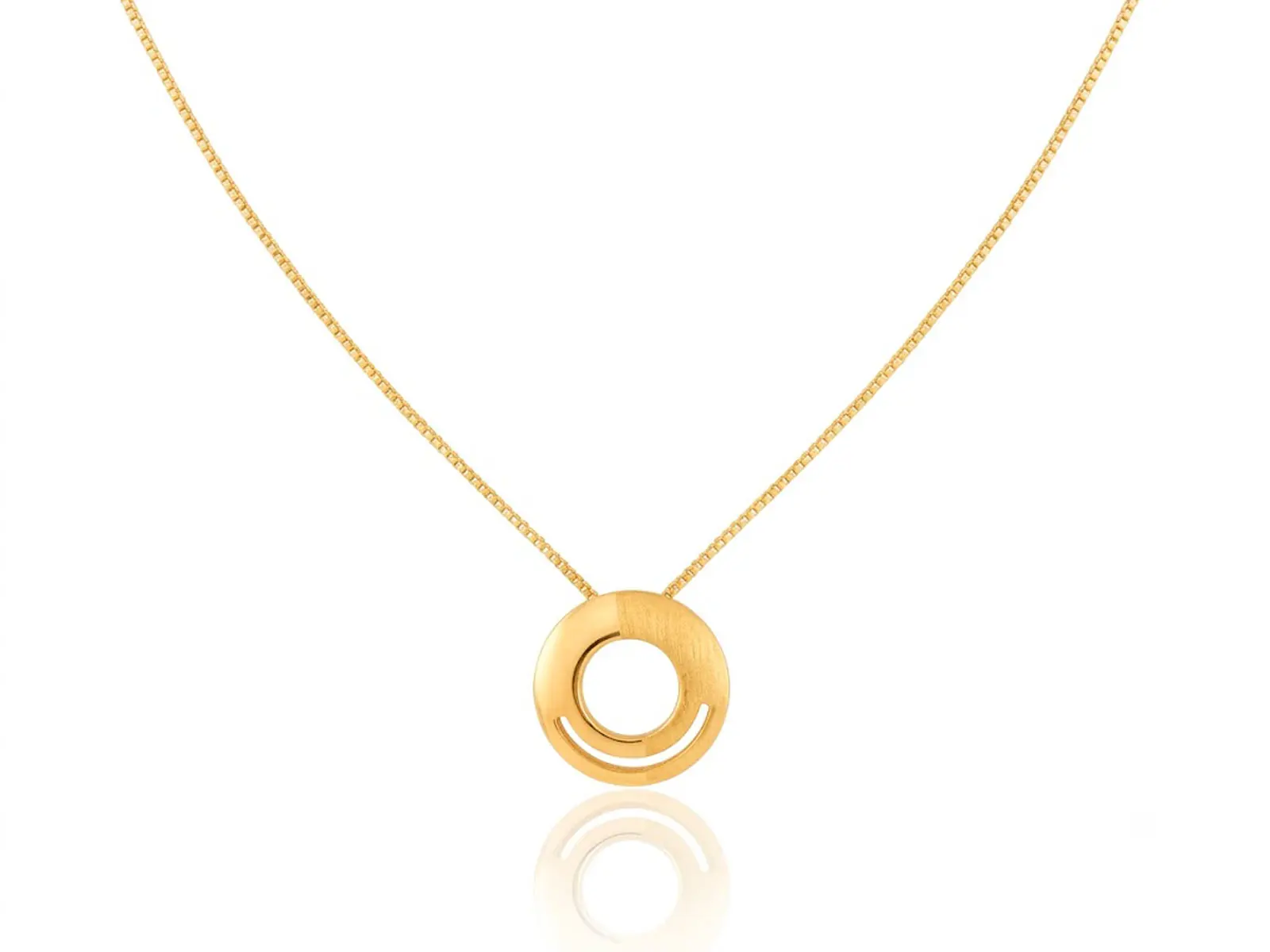 Cadena oro colgante redondo