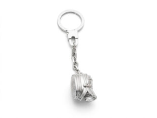 Llavero plata casco cordá