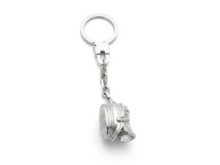 Llavero plata casco cordá