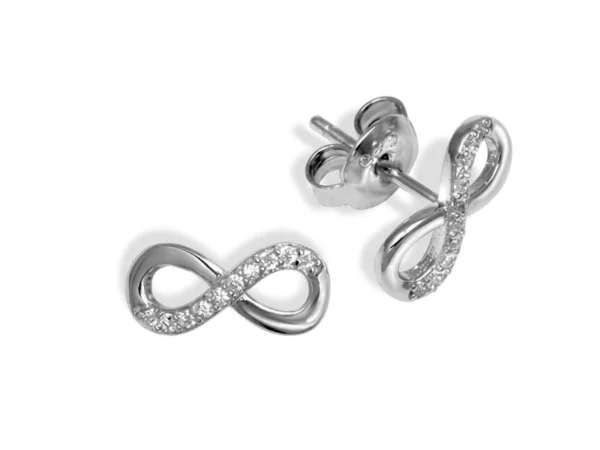 Pendientes plata infinito circonitas