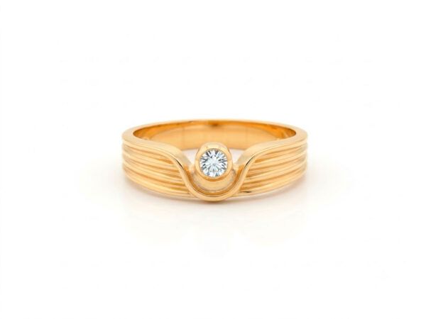 Anillo plata chapada circonita