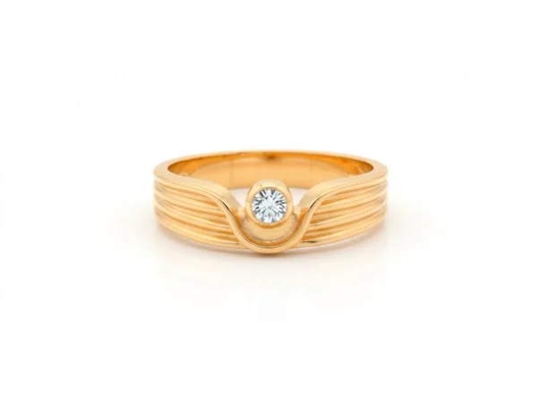 Anillo plata chapada circonita