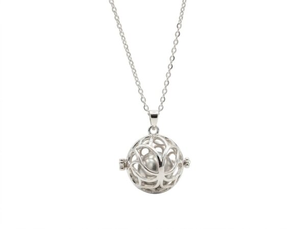 Collar plata llamador ángel