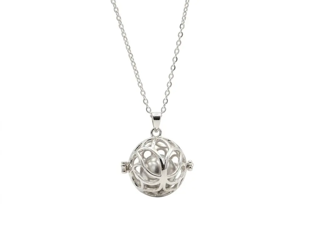 Collar plata llamador ángel