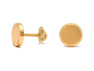 Pendientes redondos mate bisel
