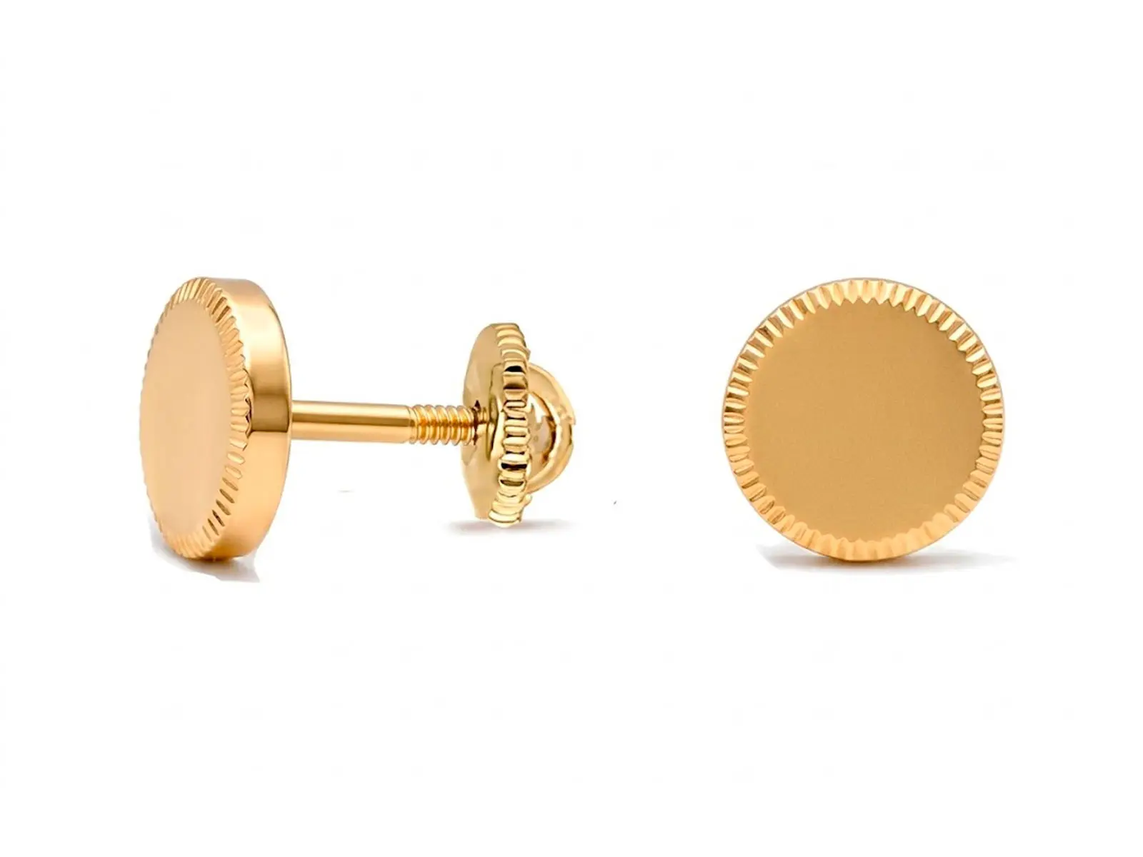 Pendientes redondos mate bisel