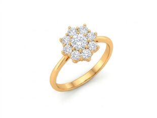 Anillo oro amarillo roseton