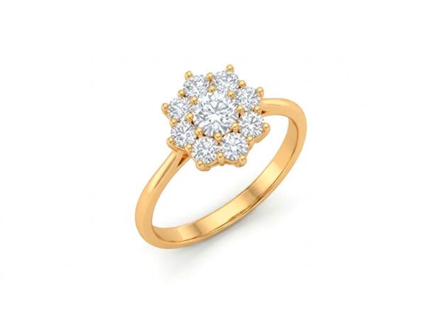 Anillo oro amarillo roseton