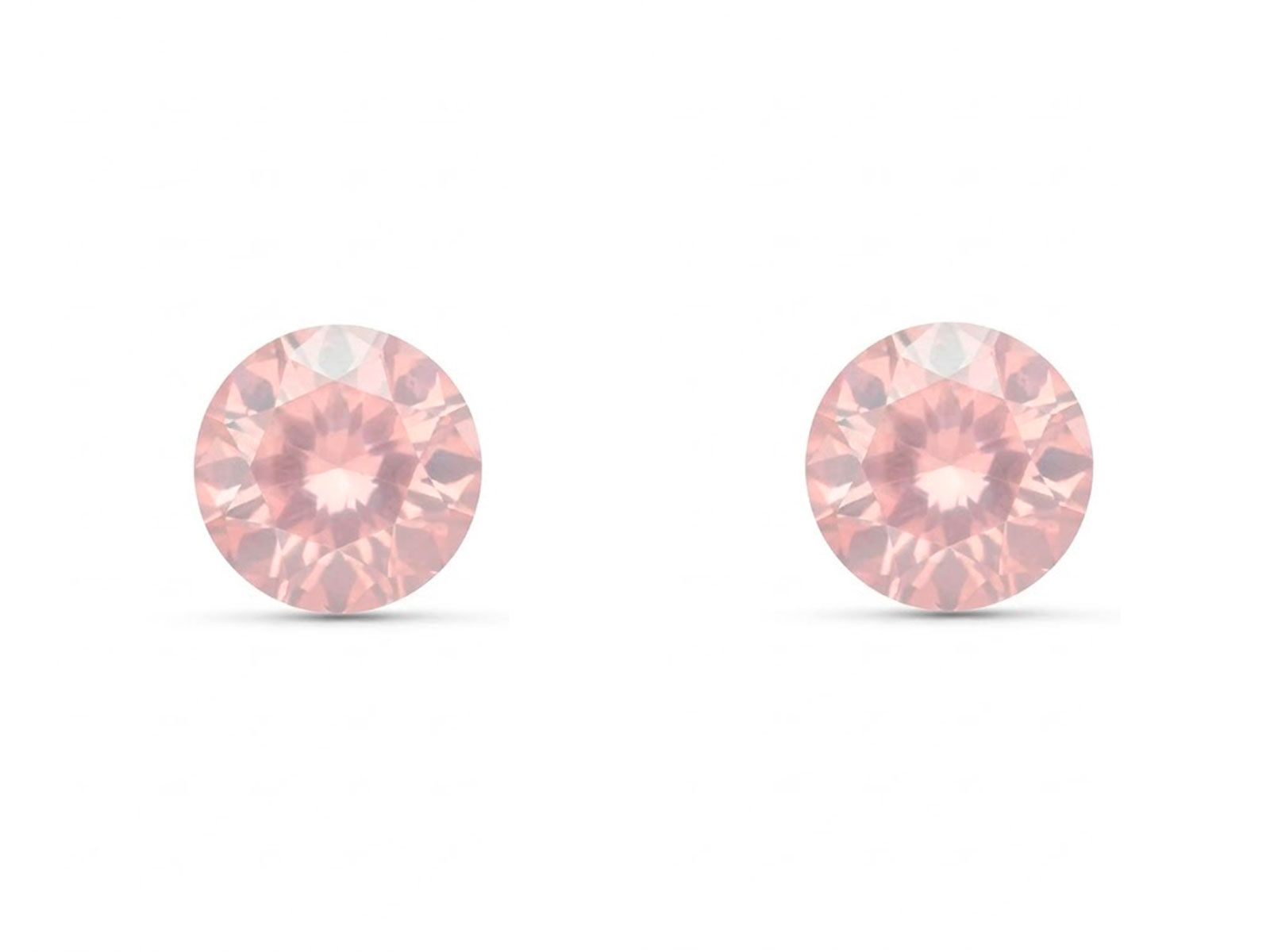 Pendientes plata y cristal Swarovski rosa palo