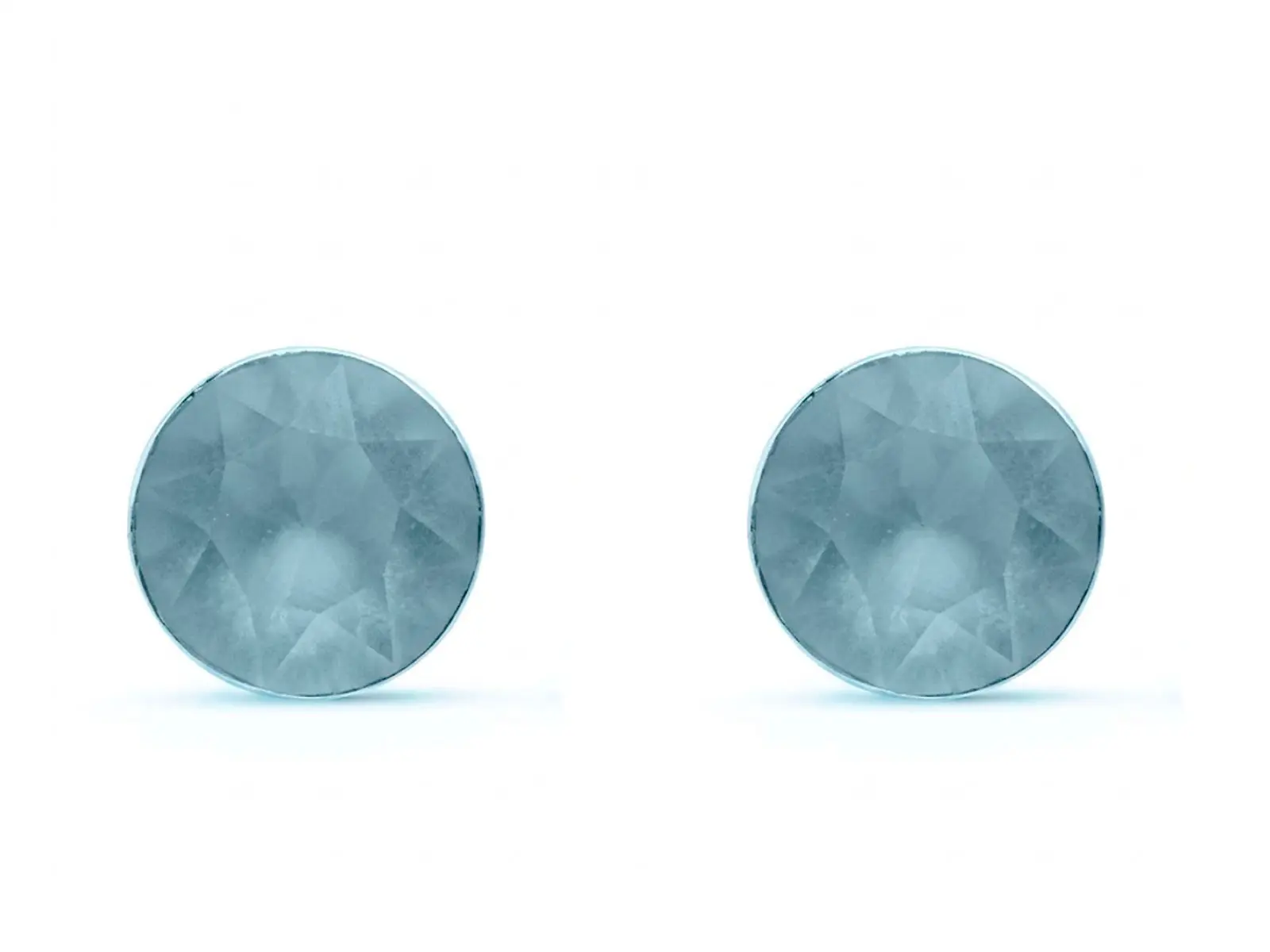Pendientes de plata y cristal de Swarovski azul pastel