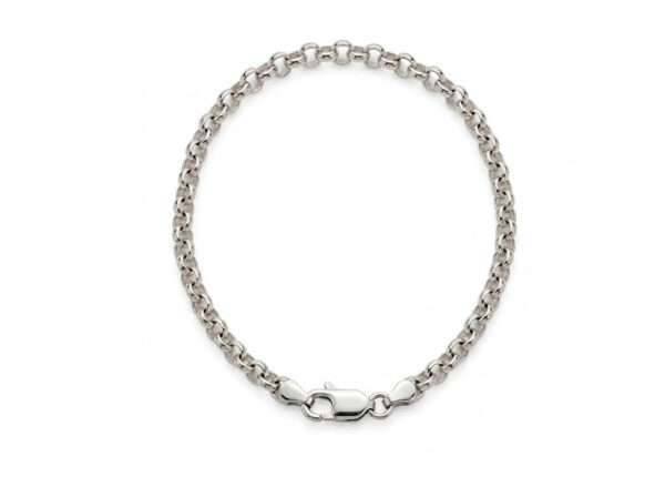 Pulsera plata eslabones rolo