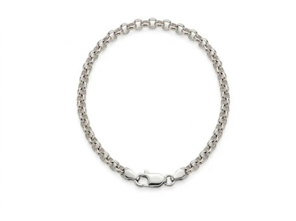 Pulsera plata eslabones rolo