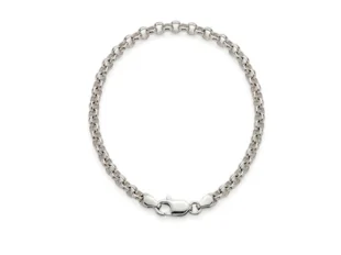 Pulsera plata eslabones rolo
