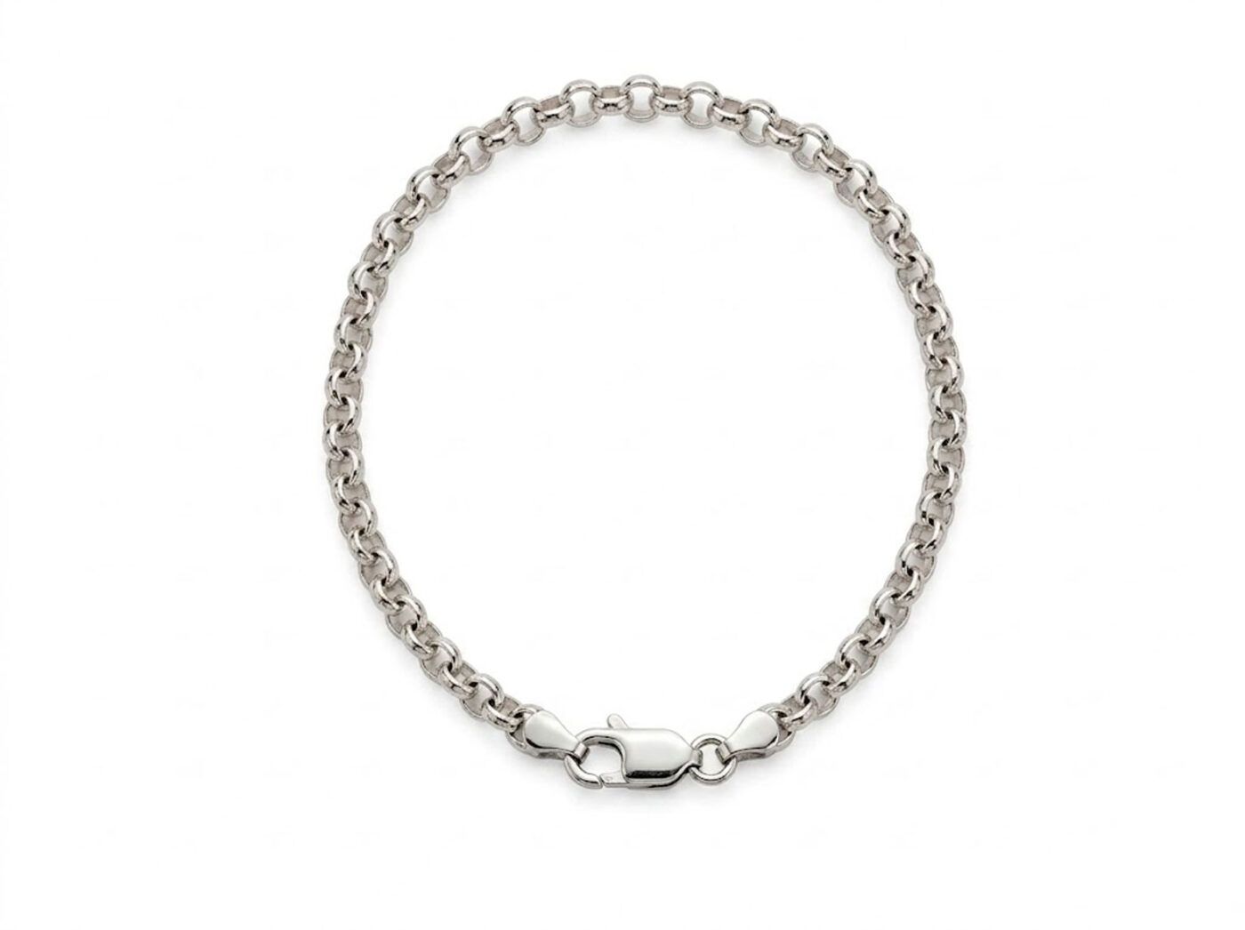 Pulsera plata eslabones rolo