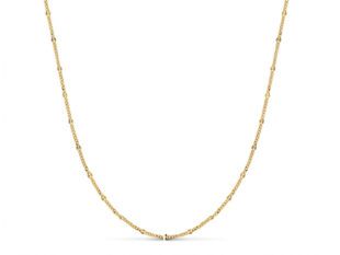 Cadena oro combinada diamantada