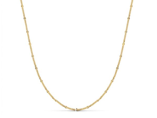 Cadena oro combinada diamantada